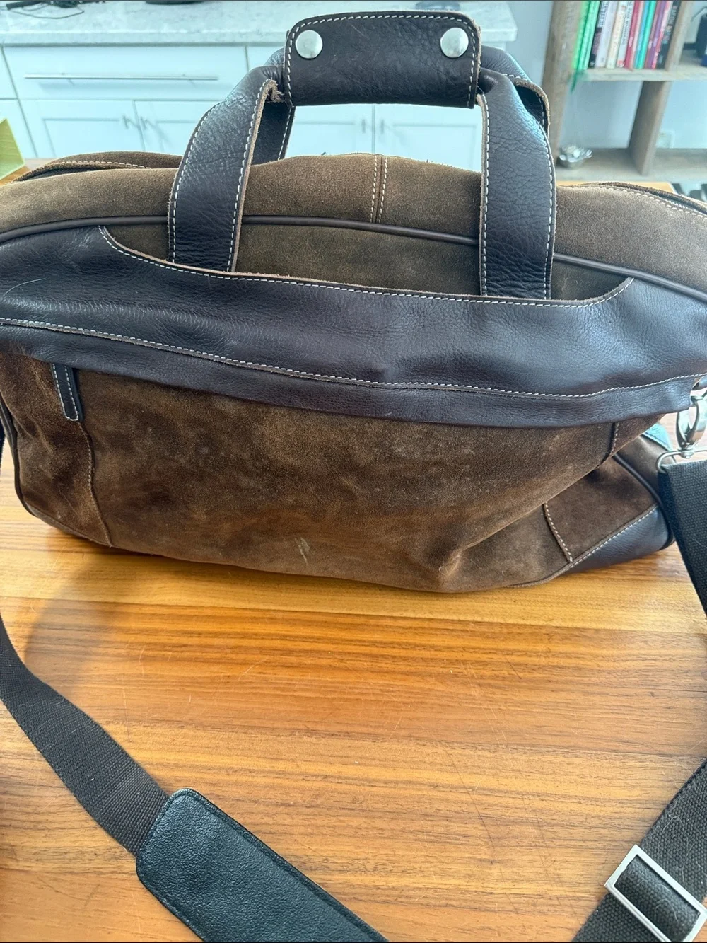 Vintage Pelle Studios Wilson leather weekend and brief case travel set